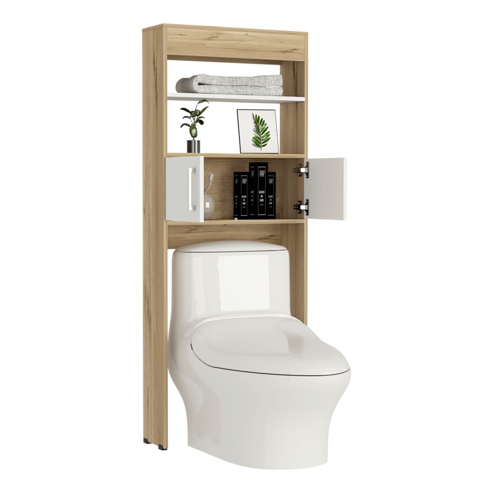Mueble Optimizador Wc Bath BI Color Duna y Blanco Para Baño
